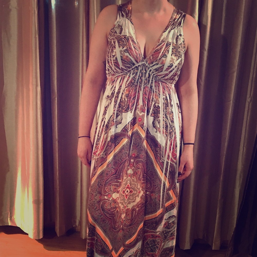 Christopher & Banks - Maxi dress: pink & cream